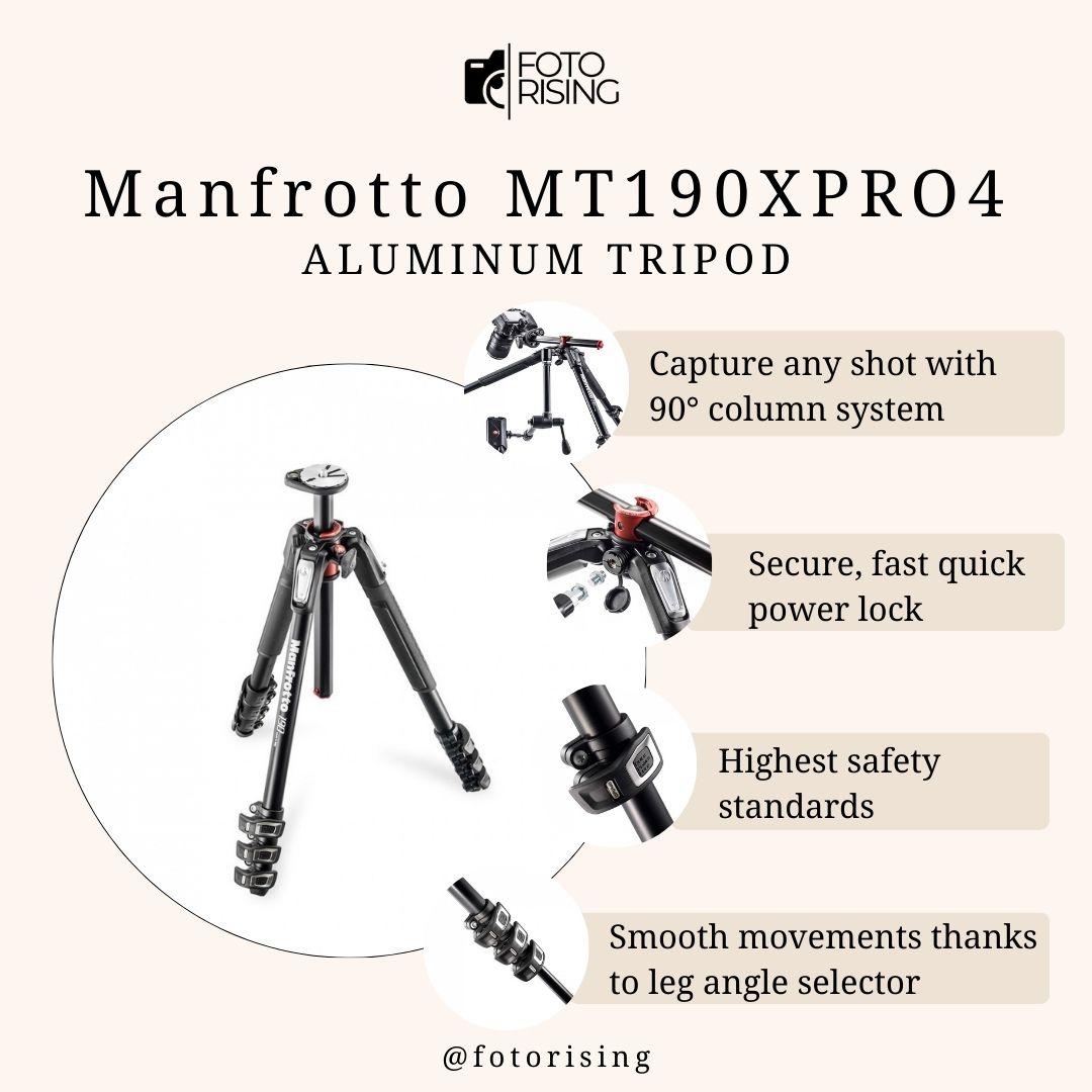 Manfrotto has built a strong reputation among real estate photographers thanks to its reliable build quality and smart, practical design features